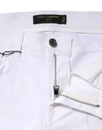 Dolce & Gabbana White Floral Sequined GIRLY Denim Jeans - Zeiniez