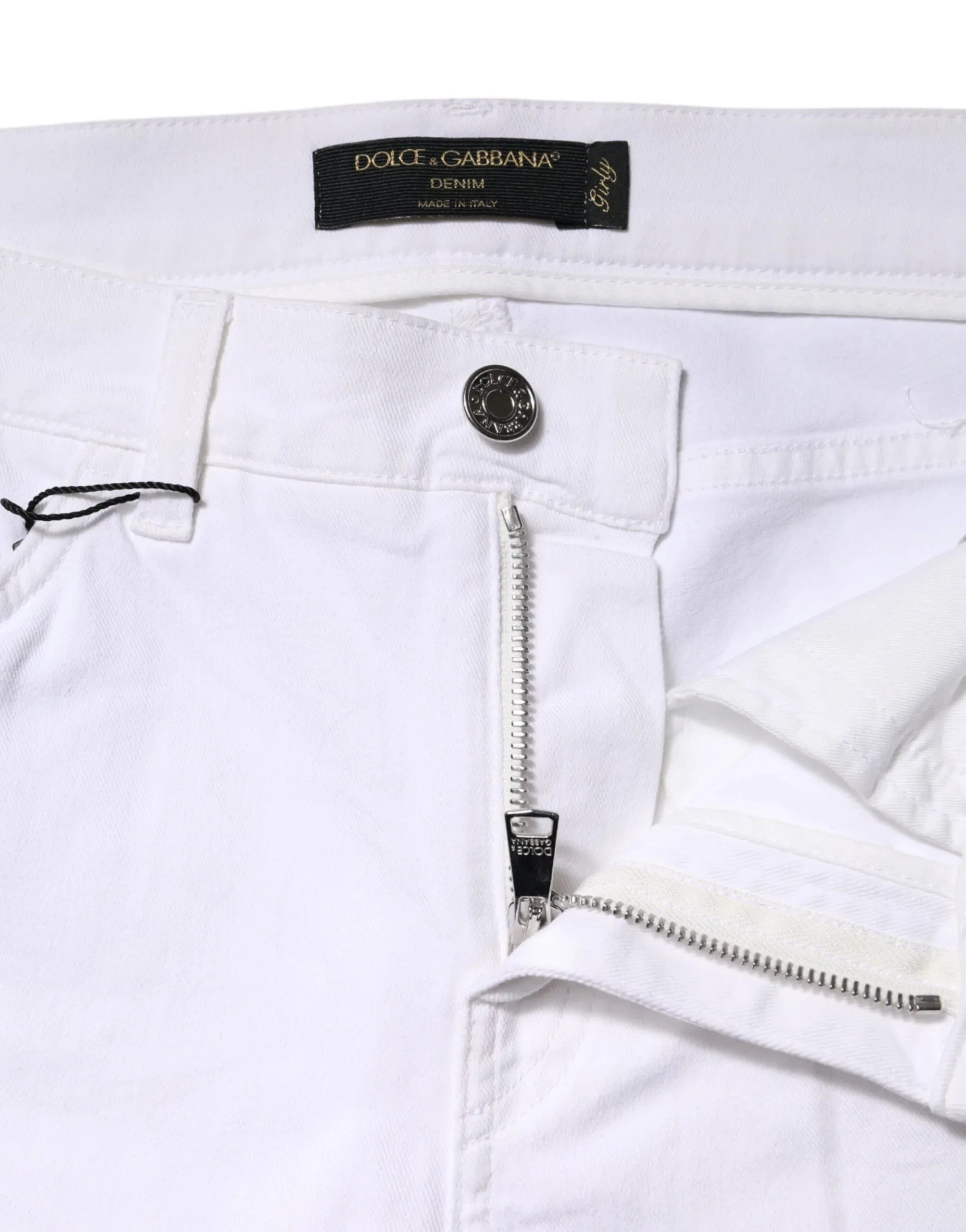 Dolce & Gabbana White Floral Sequined GIRLY Denim Jeans - Zeiniez
