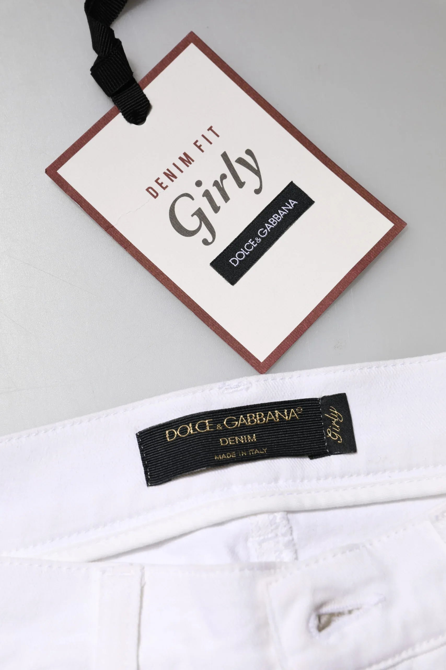 Dolce & Gabbana White Floral Sequined GIRLY Denim Jeans - Zeiniez