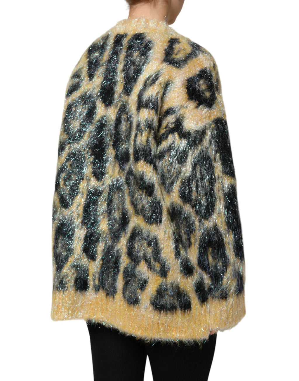 Dolce & Gabbana Multicolor Leopard Mohair Crew Neck Sweater - Zeiniez