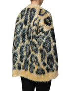 Dolce & Gabbana Multicolor Leopard Mohair Crew Neck Sweater - Zeiniez