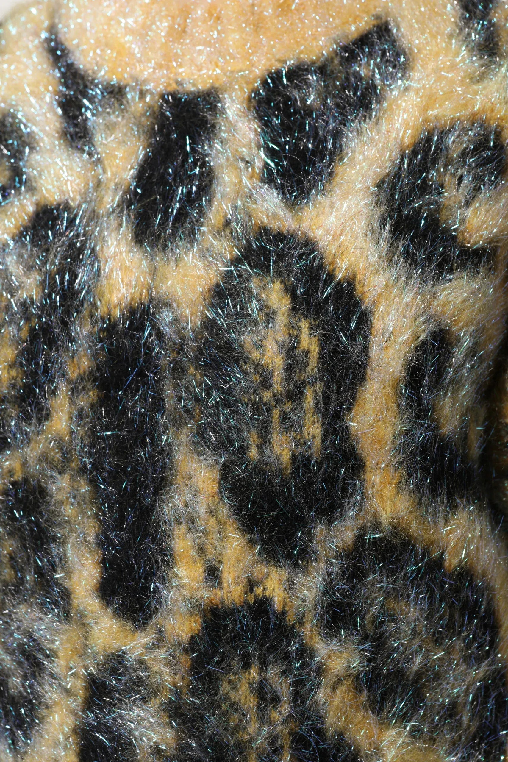 Dolce & Gabbana Multicolor Leopard Mohair Crew Neck Sweater - Zeiniez