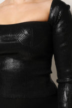 Dolce & Gabbana Black Viscose Long Sleeves Fitted Blouse Top - Zeiniez