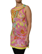 Dolce & Gabbana Multicolor Floral Roundneck Sleeveless Top - Zeiniez