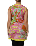 Dolce & Gabbana Multicolor Floral Roundneck Sleeveless Top - Zeiniez