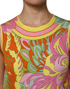 Dolce & Gabbana Multicolor Floral Roundneck Sleeveless Top - Zeiniez