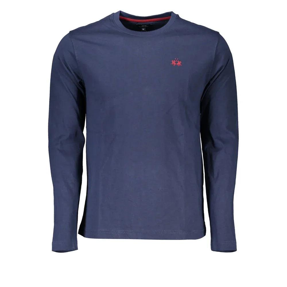 La Martina Regal Blue Crew Neck Embroidered Tee - Zeiniez