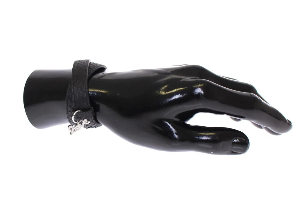 Nialaya Snakeskin CZ LOVE 925 Silver Bracelet - Zeiniez