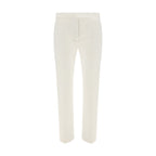 SA SU PHI White Silk Casual Pants