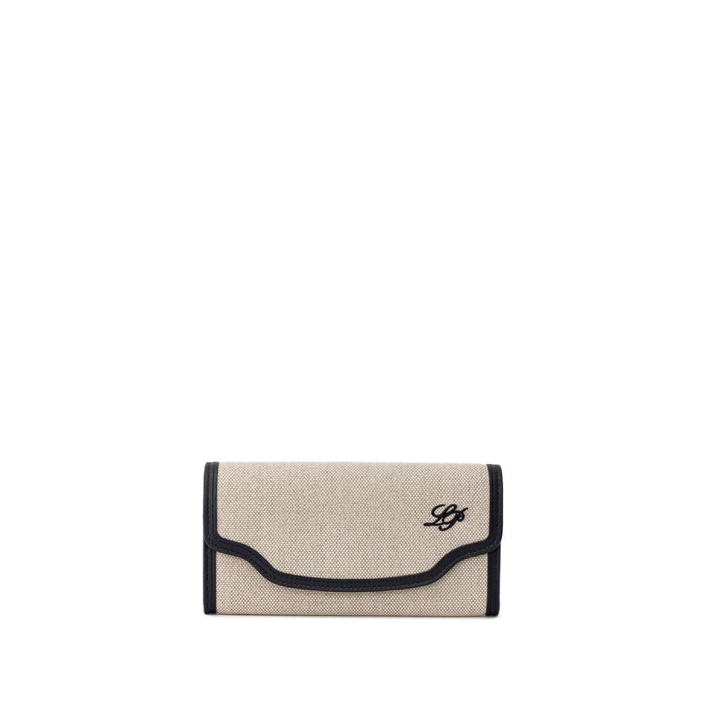 Loro Piana Beige Fabric And Leather Wallet - Zeiniez