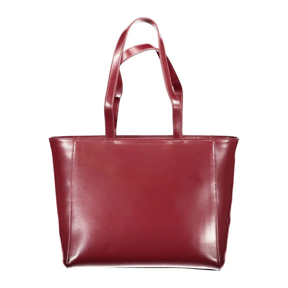 Mario Valentino Rosso Polyurethane Women Shoulder Bag - Zeiniez
