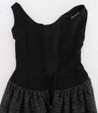 Dolce & Gabbana Black Gray Sheath Gown Full Length Dress - Zeiniez