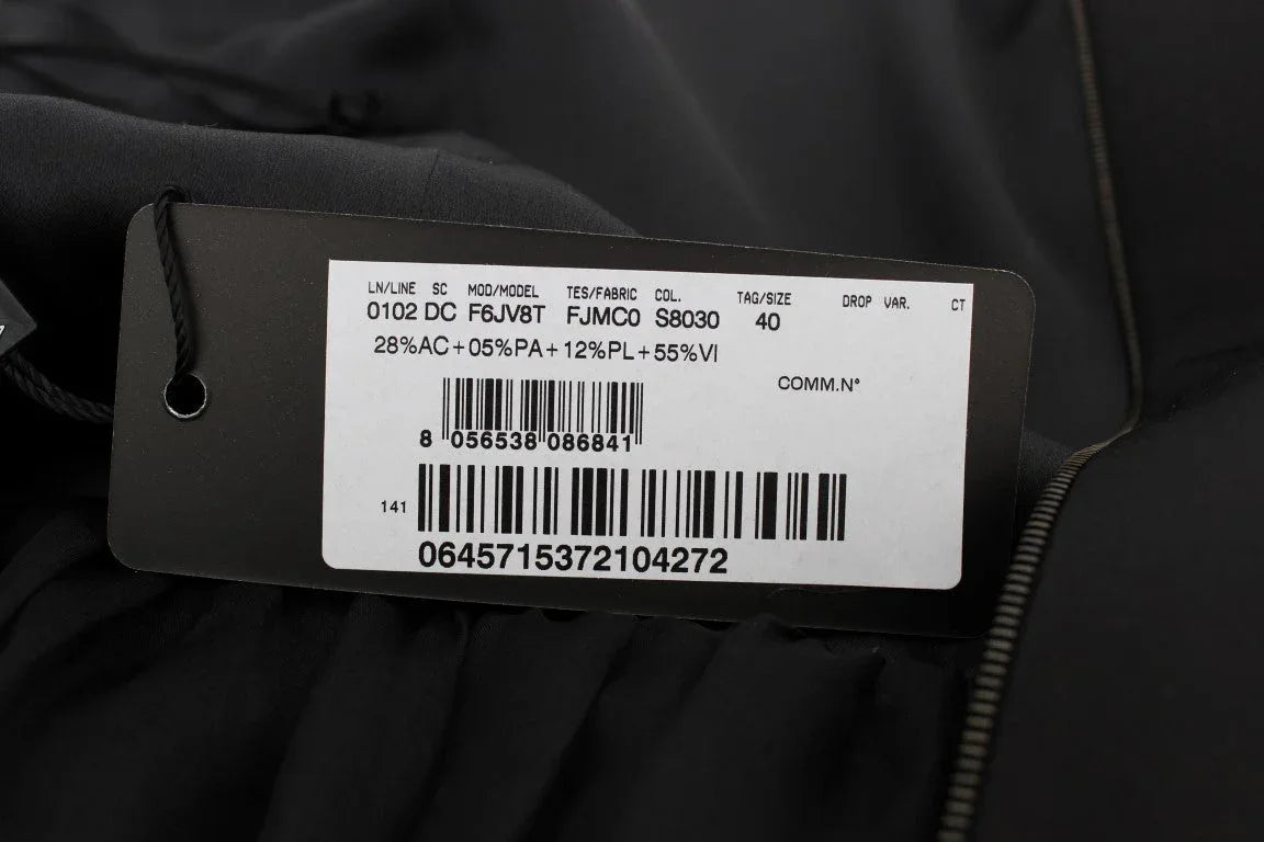 Dolce & Gabbana Black Gray Sheath Gown Full Length Dress - Zeiniez