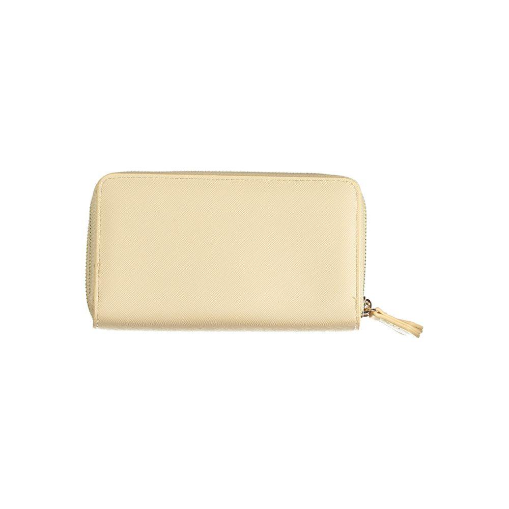 Mario Valentino Beige Polyurethane Women Wallet - Zeiniez