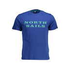 North Sails Blue Cotton Men T-Shirt - Zeiniez