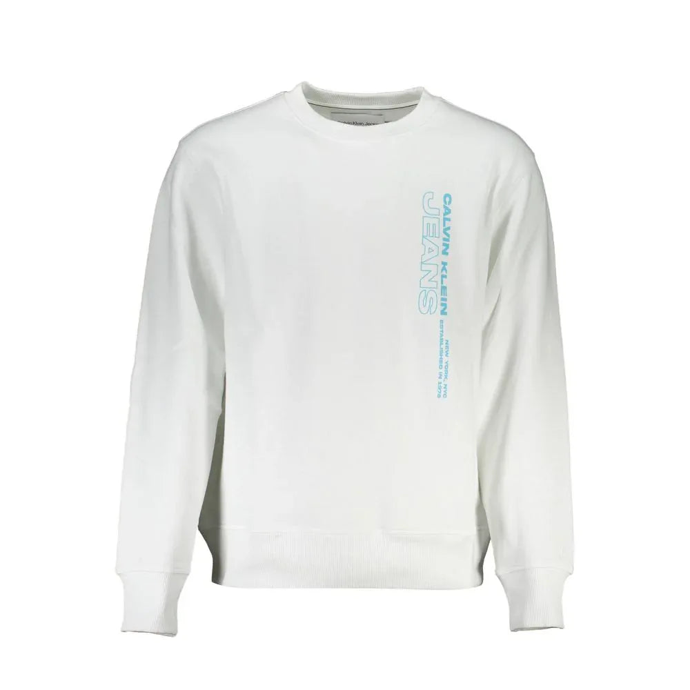 Calvin Klein White Cotton Men's Sweatshirt - Zeiniez