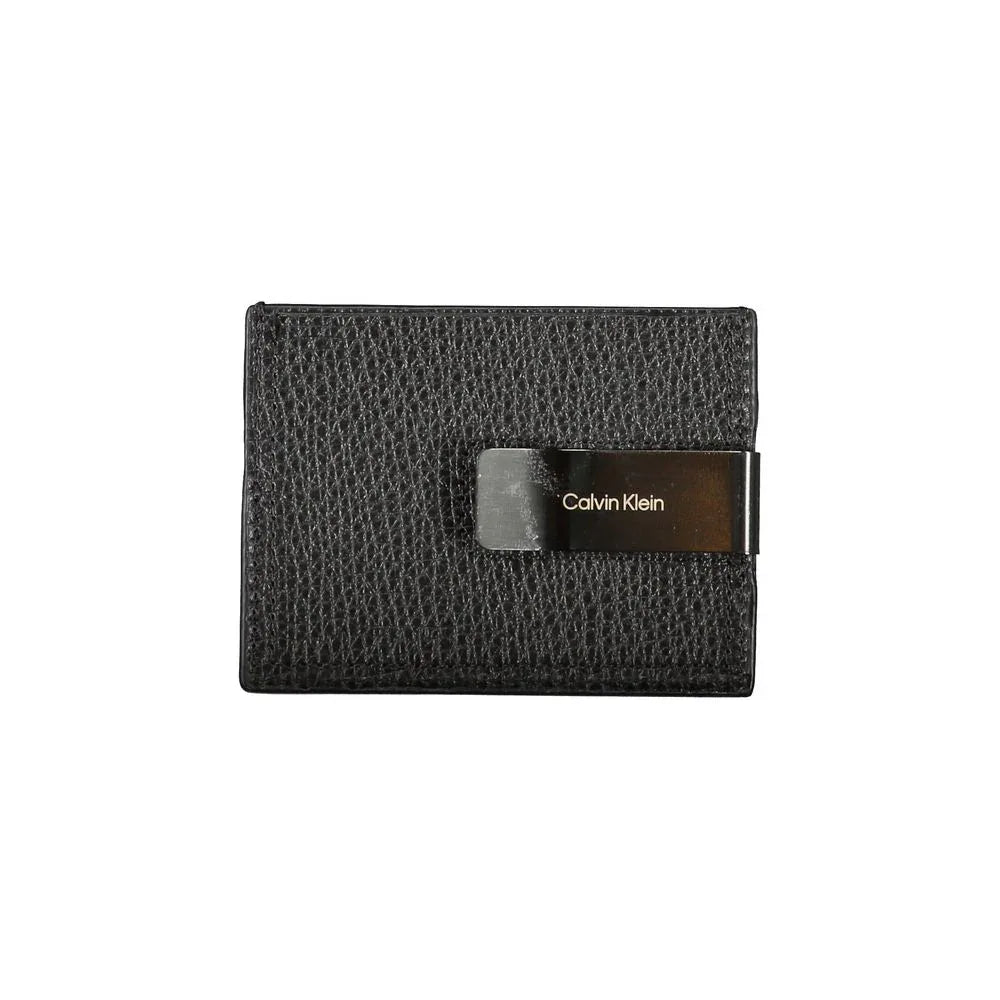 Calvin Klein Sleek Leather Card Holder with Money Clip - Zeiniez