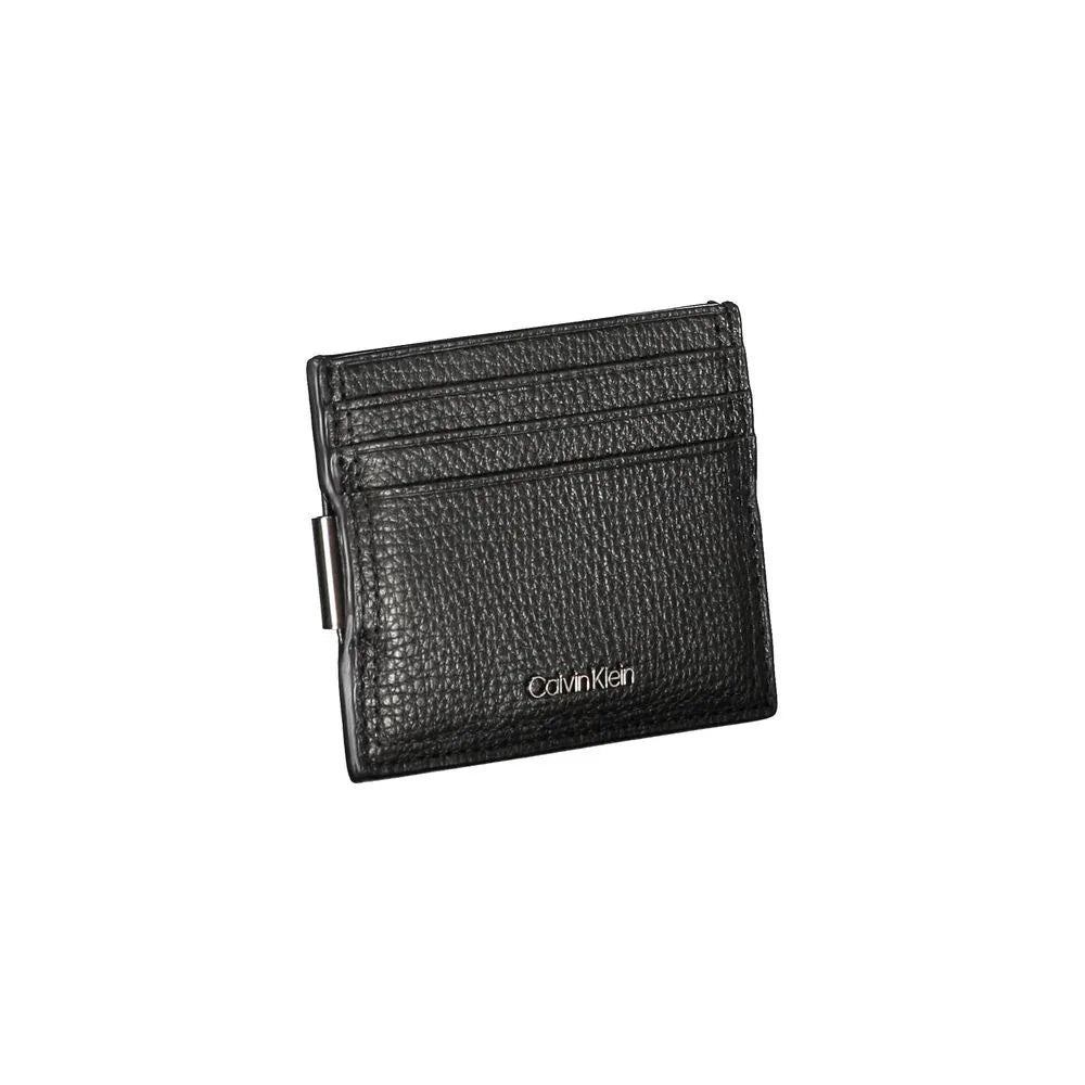 Calvin Klein Sleek Leather Card Holder with Money Clip - Zeiniez