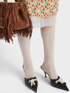 Prada Black Nappa Leather Rope Detail Sandals - Zeiniez