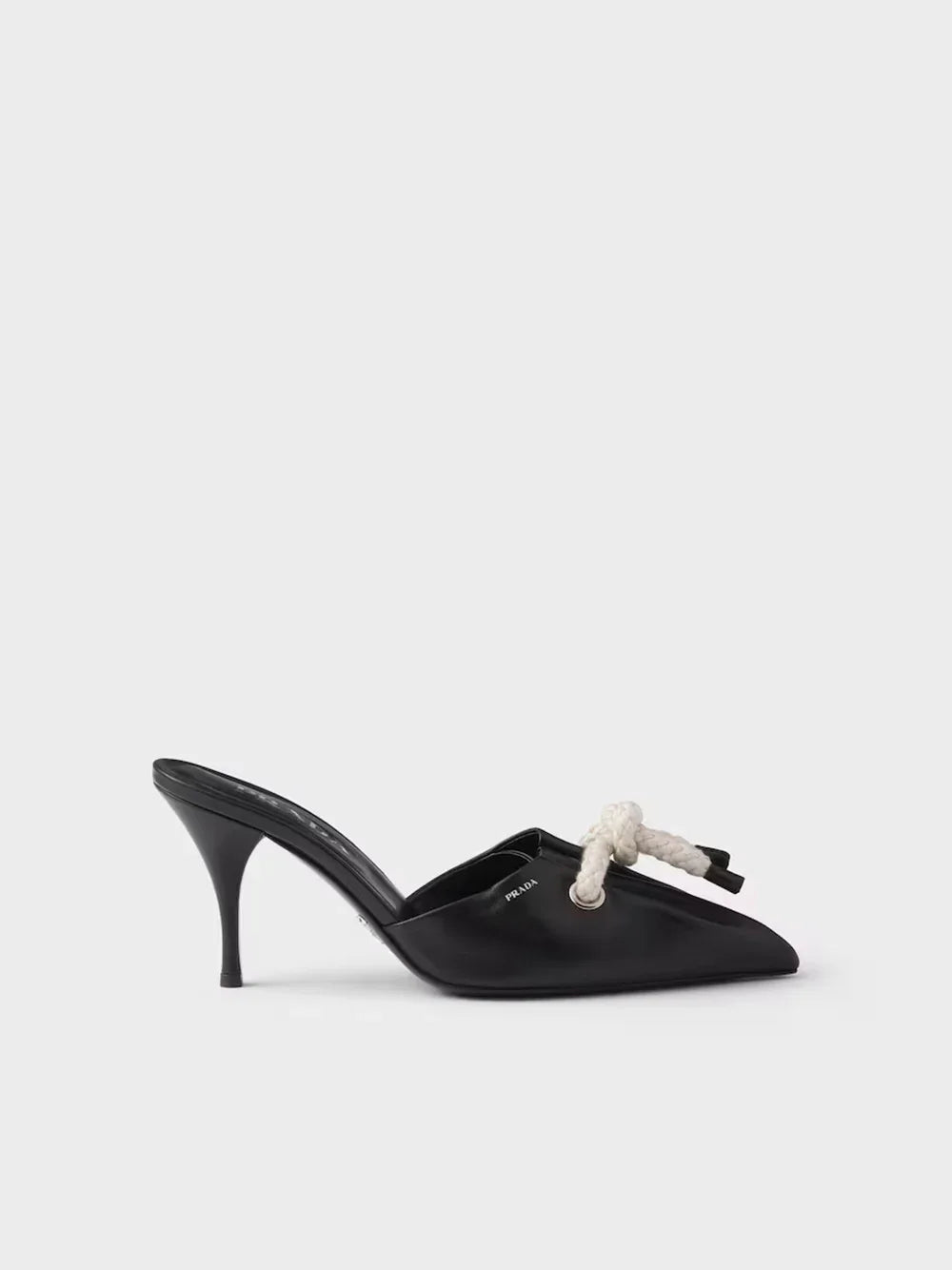 Prada Black Nappa Leather Rope Detail Sandals - Zeiniez