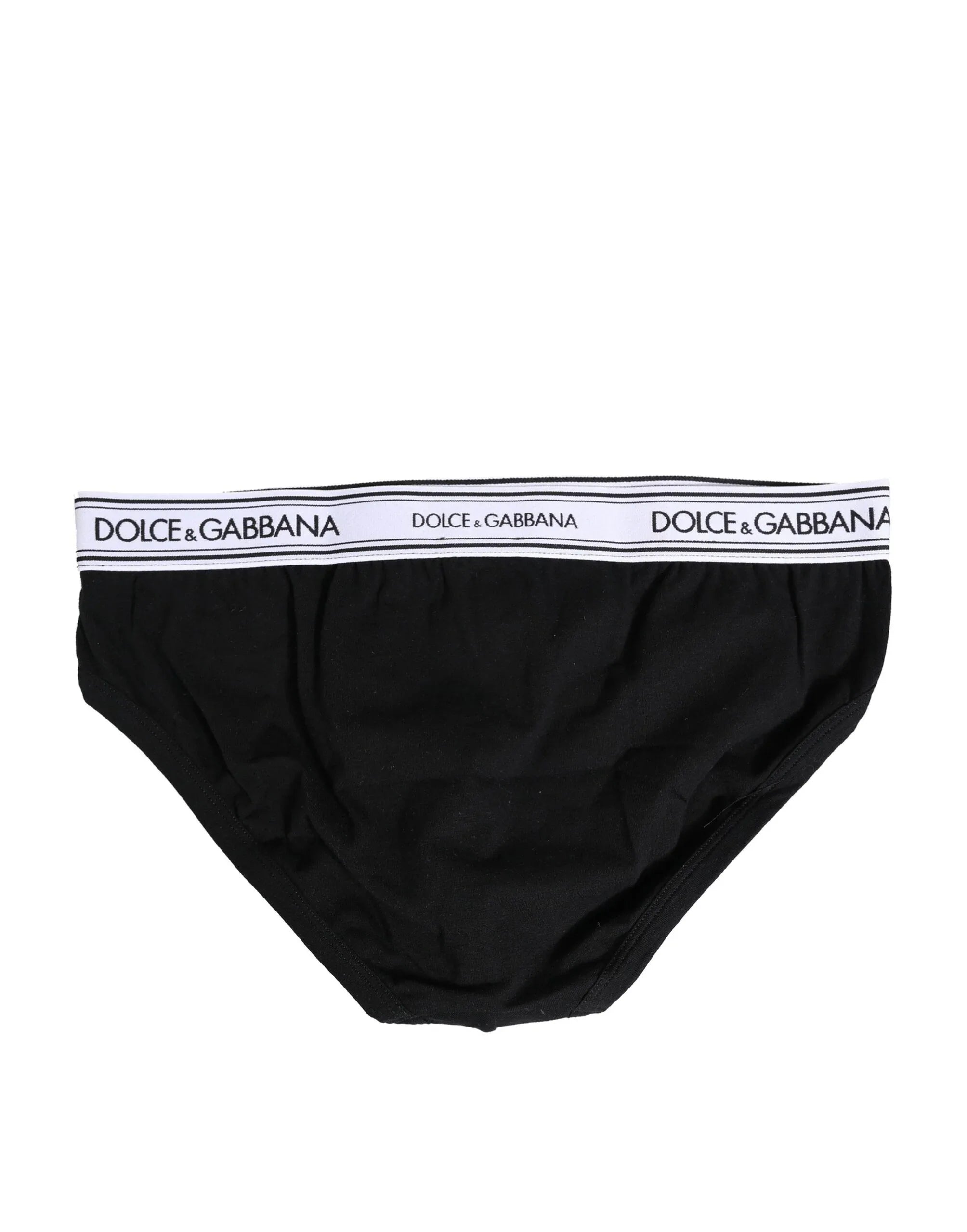 Dolce & Gabbana Black Cotton Stretch Regular Brief Underwear - Zeiniez