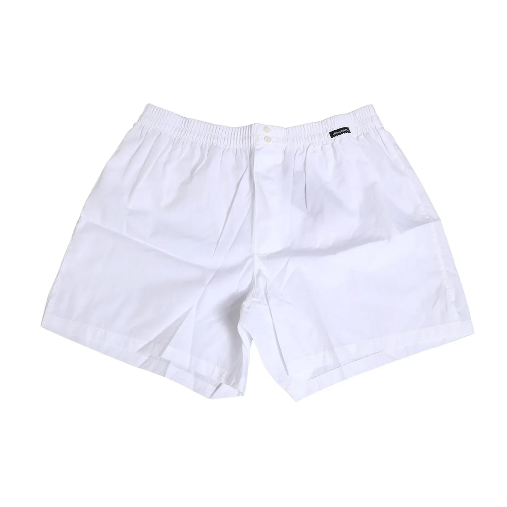 Dolce & Gabbana White Cotton Regular Boxer Shorts Underwear - Zeiniez