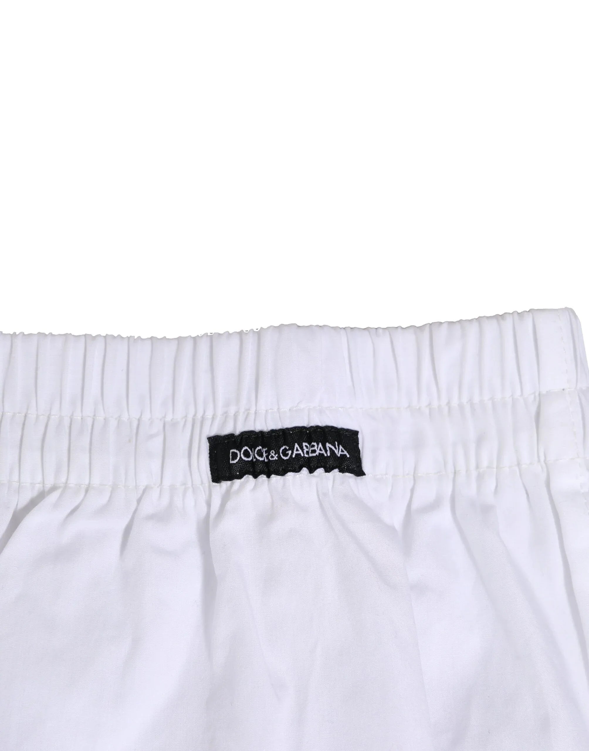 Dolce & Gabbana White Cotton Regular Boxer Shorts Underwear - Zeiniez