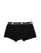 Dolce & Gabbana Black Cotton Stretch Regular Boxer Underwear - Zeiniez