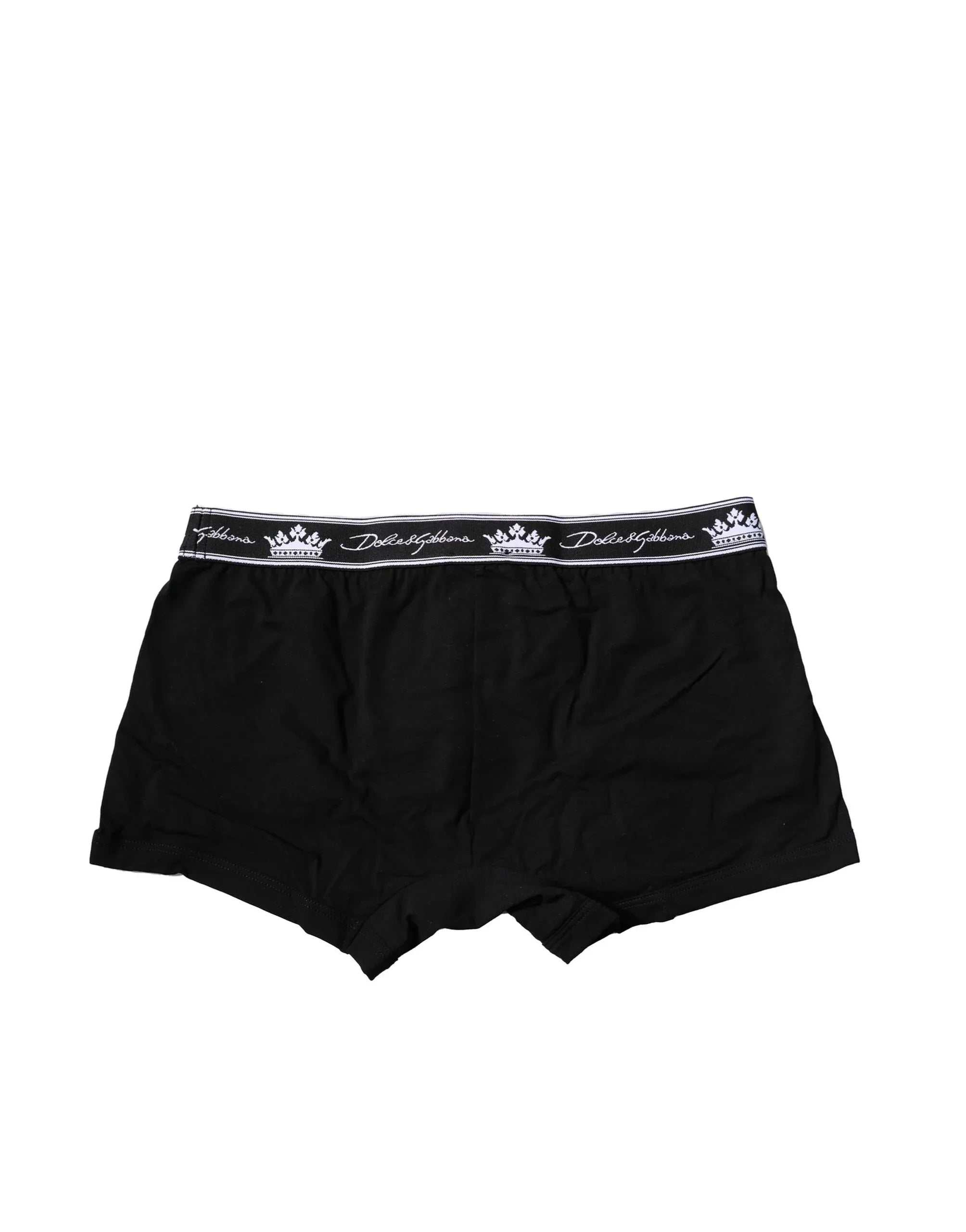 Dolce & Gabbana Black Cotton Stretch Regular Boxer Underwear - Zeiniez