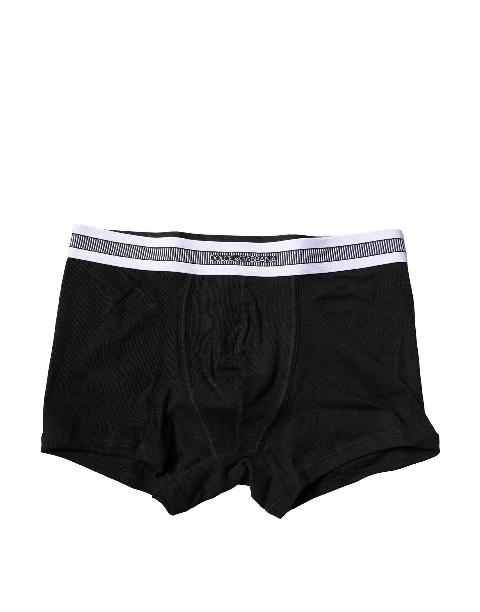 Dolce & Gabbana Black Cotton Stretch Regular Boxer Underwear - Zeiniez