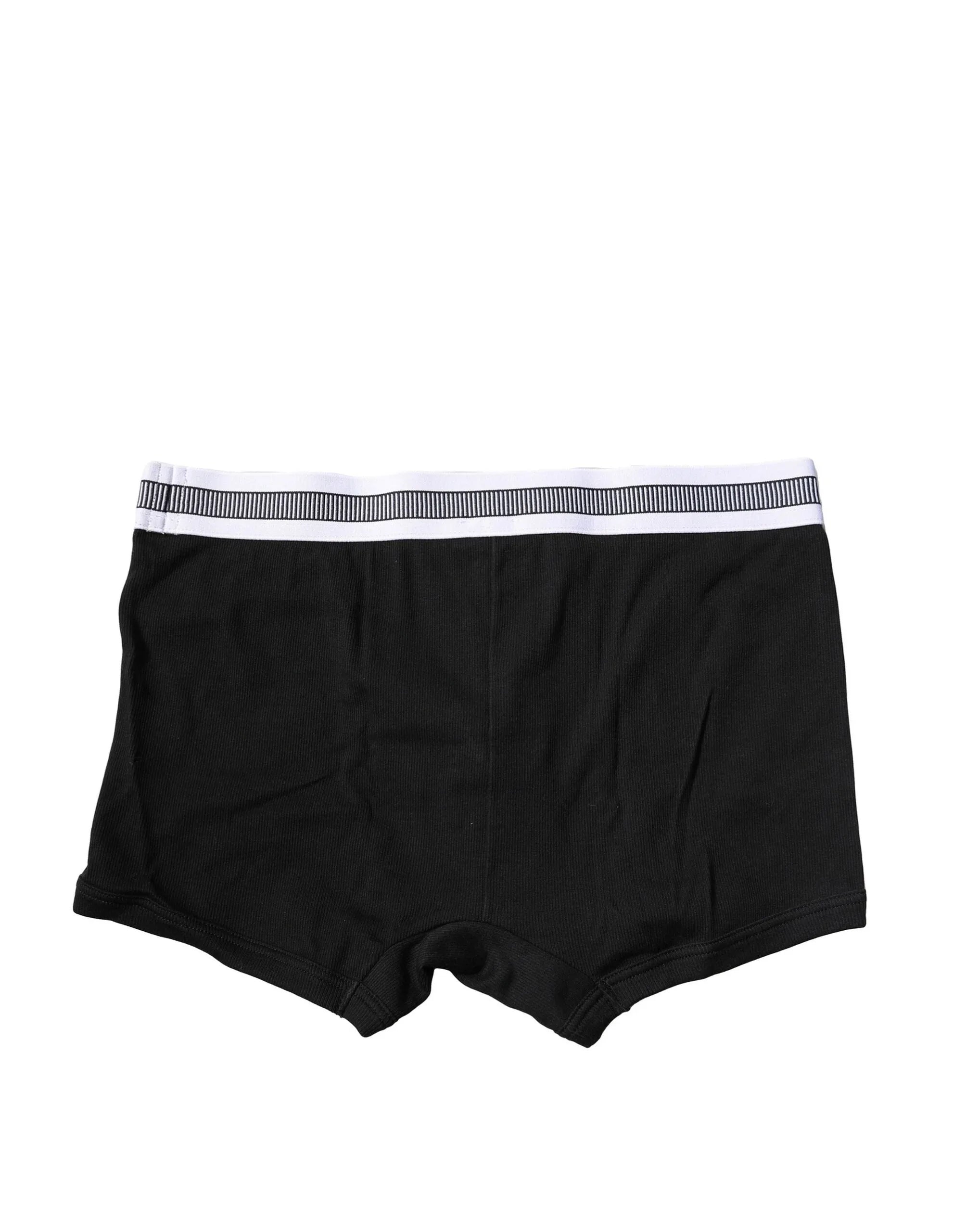 Dolce & Gabbana Black Cotton Stretch Regular Boxer Underwear - Zeiniez