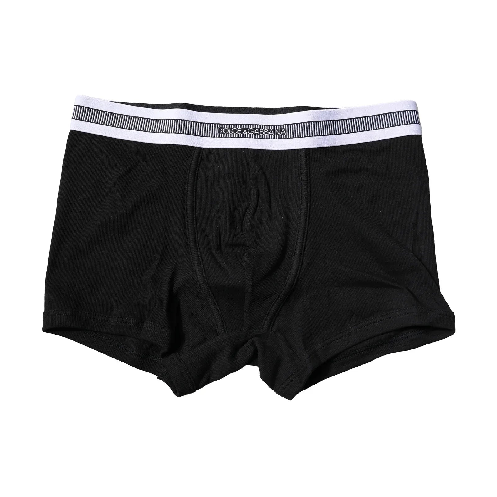 Dolce & Gabbana Black Cotton Stretch Regular Boxer Underwear - Zeiniez