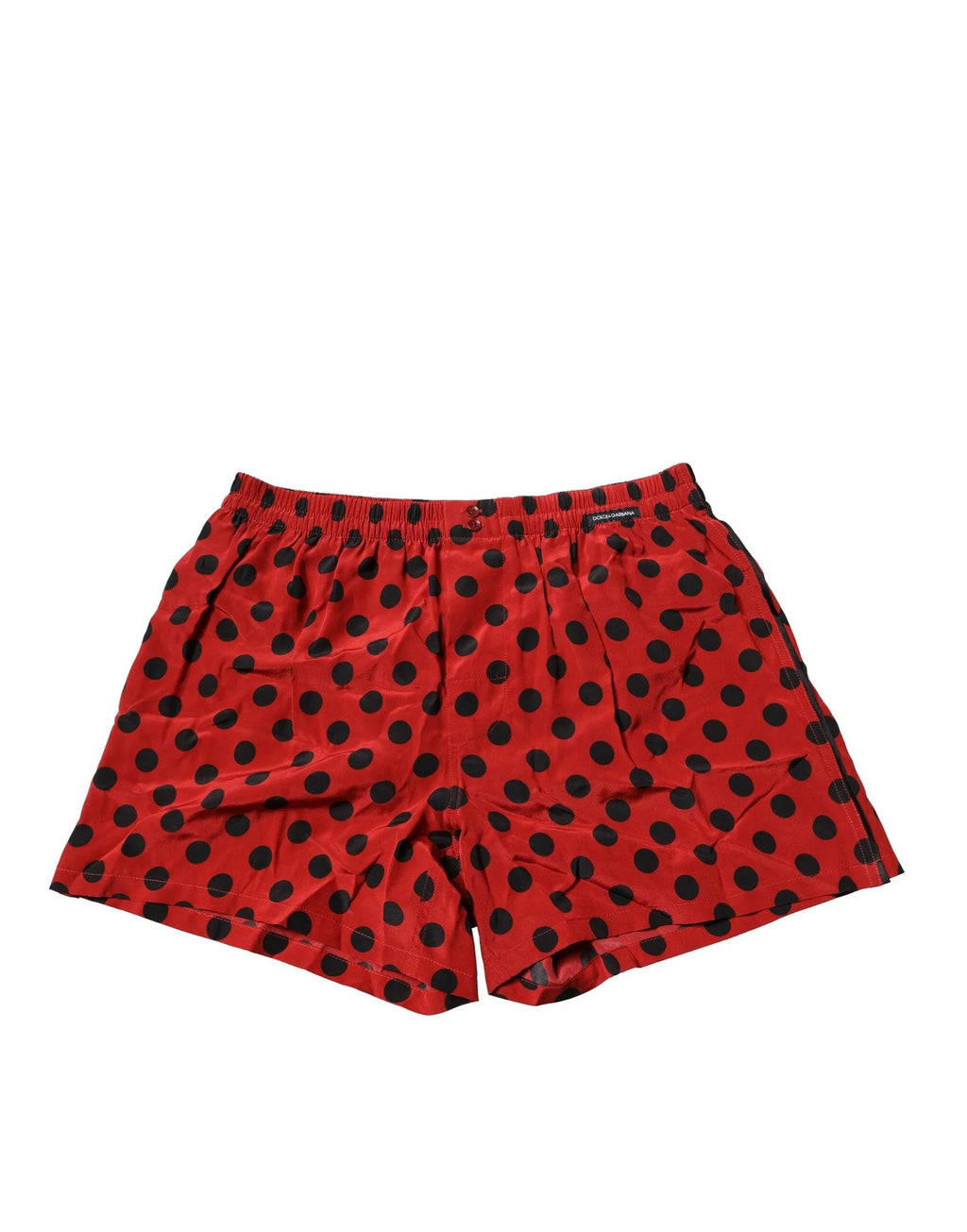 Dolce & Gabbana Red Silk Polka Dot Boxer Shorts Underwear - Zeiniez