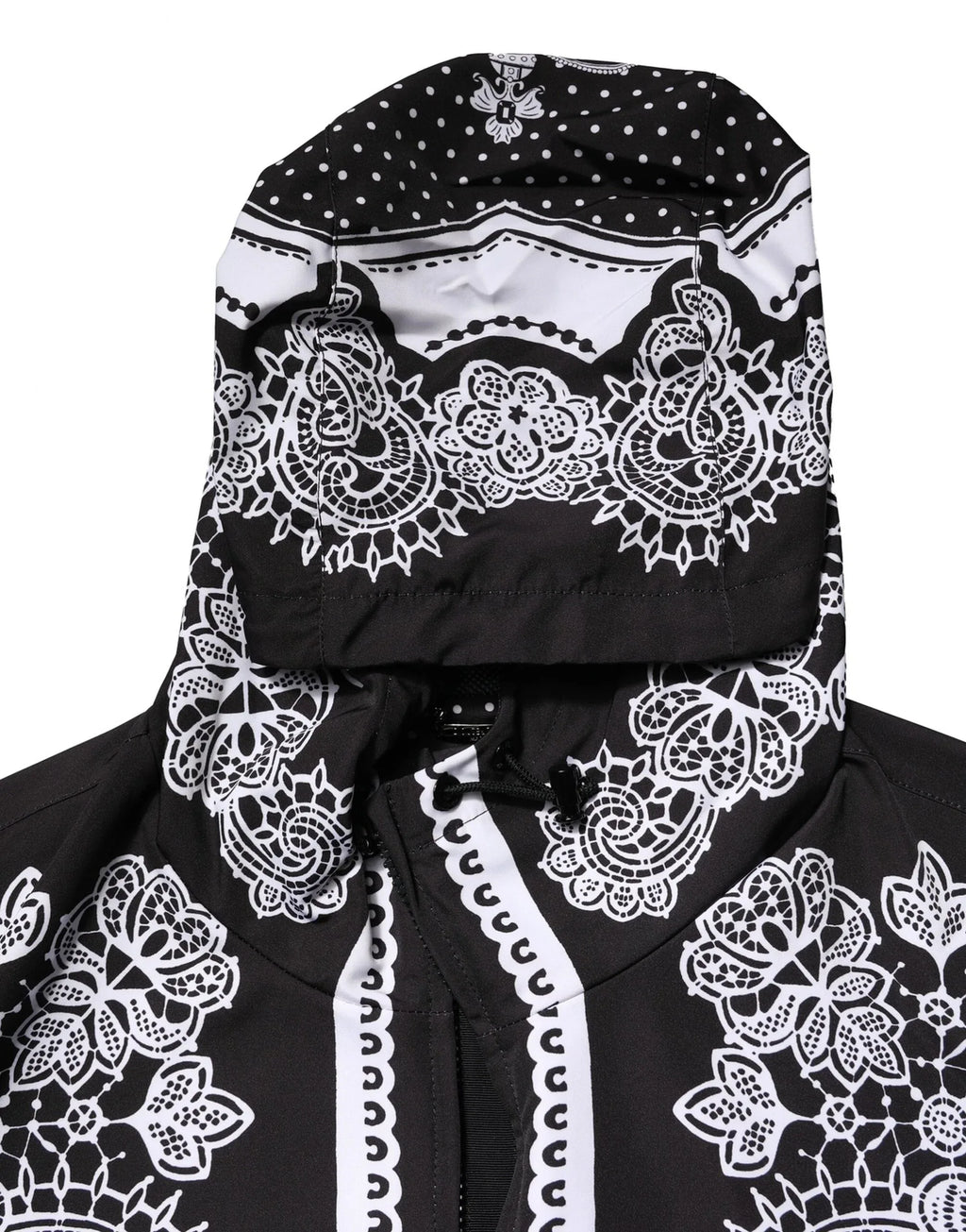 Dolce & Gabbana Black Bandana Print Hooded Bomber Jacket - Zeiniez