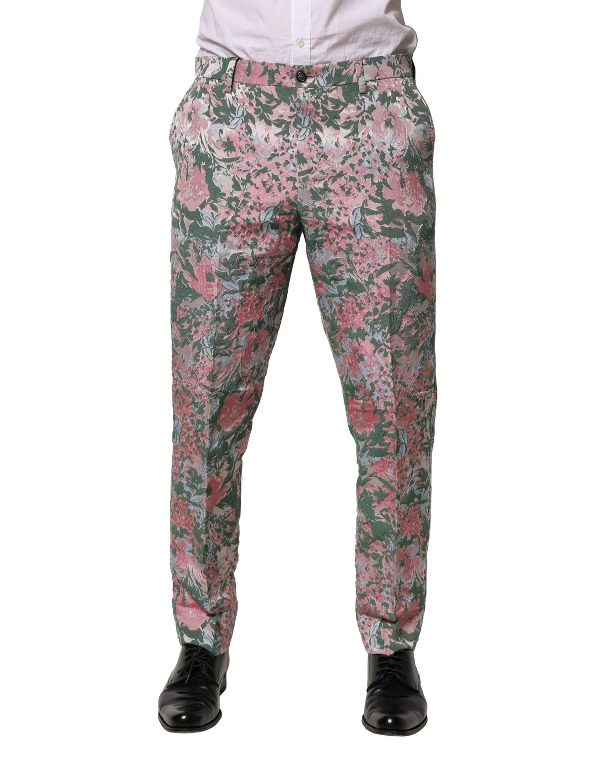 Dolce & Gabbana Multicolor Floral Jacquard Pants - Zeiniez