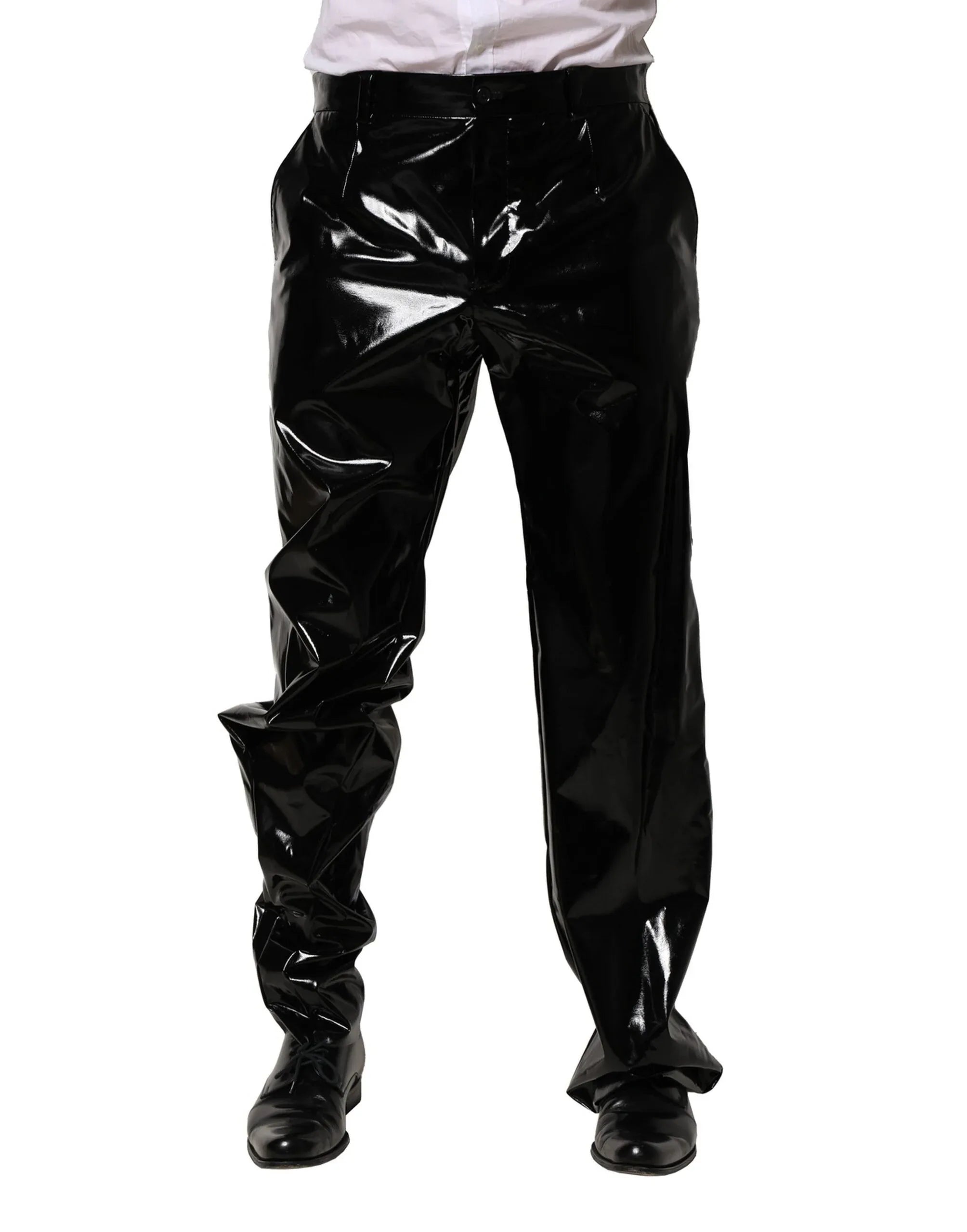 Dolce & Gabbana Black Nylon Straight Men Pants - Zeiniez