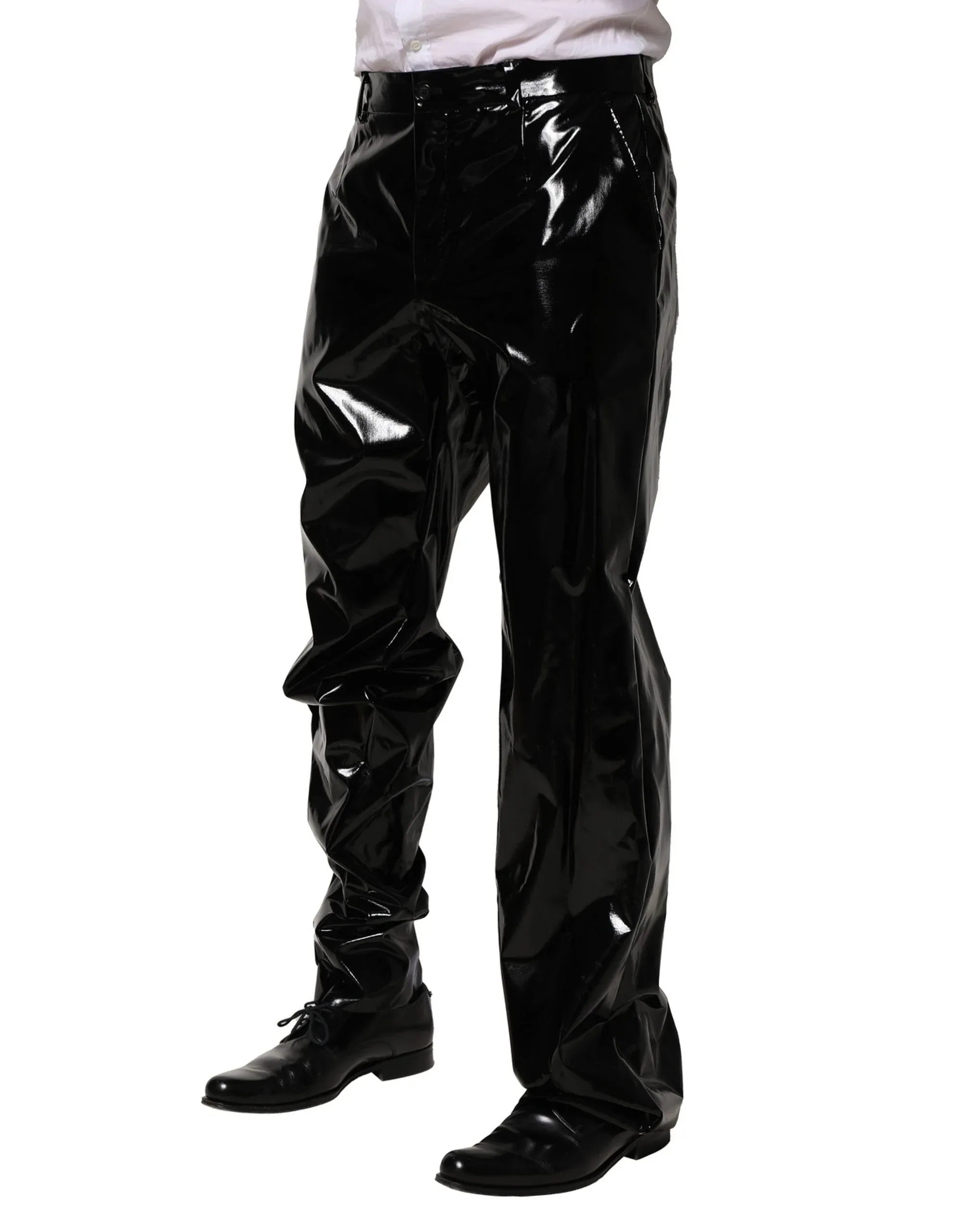 Dolce & Gabbana Black Nylon Straight Men Pants - Zeiniez