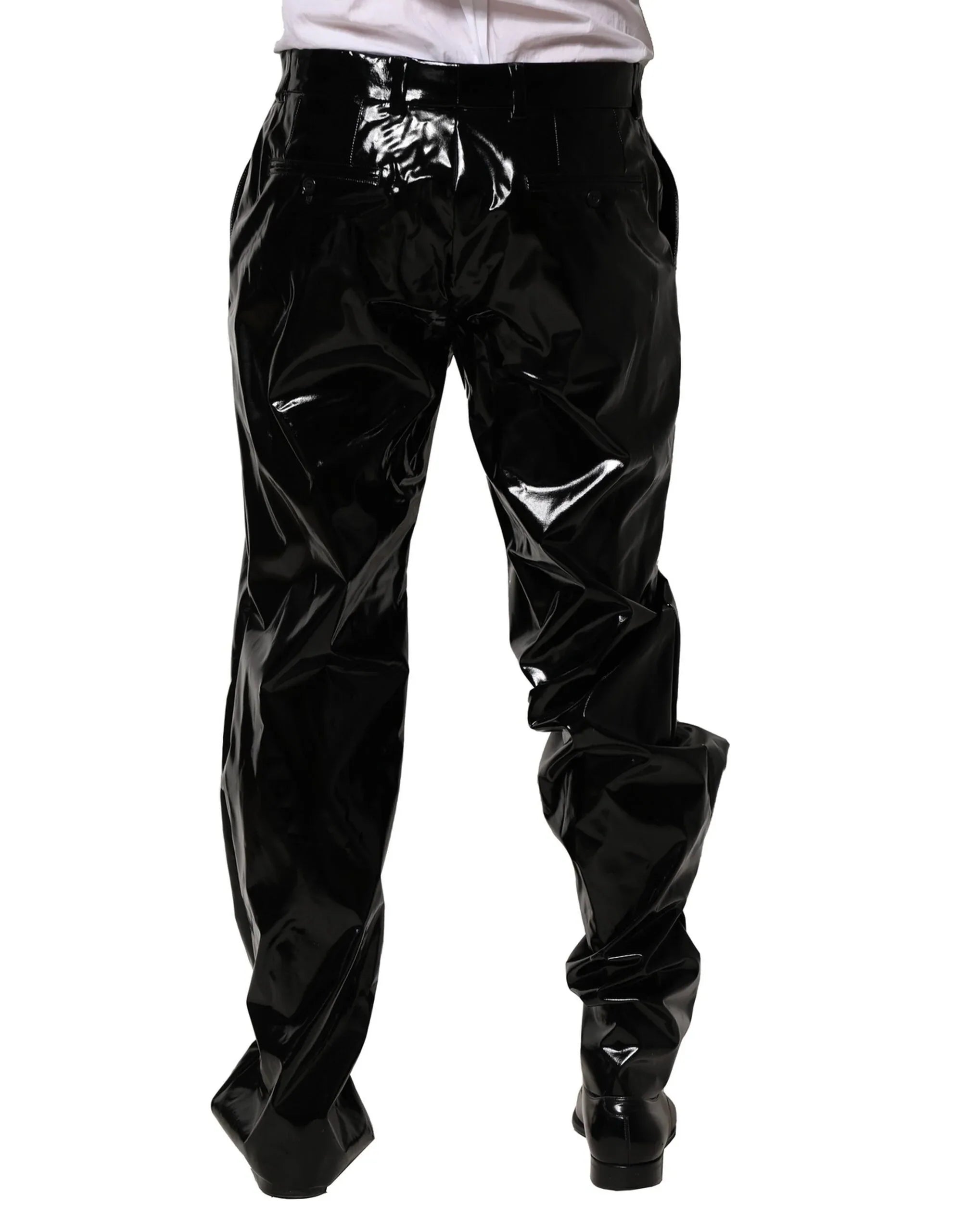 Dolce & Gabbana Black Nylon Straight Men Pants - Zeiniez
