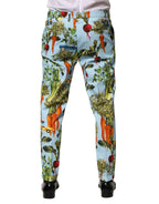 Dolce & Gabbana Multicolor Cotton Tapered Men Pants - Zeiniez