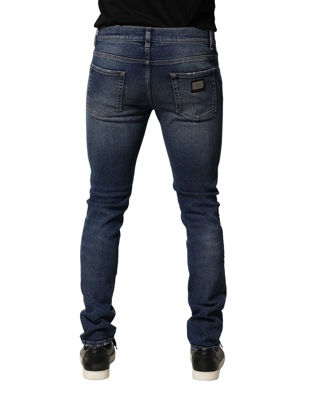 Dolce & Gabbana Blue Washed Skinny Cotton Denim Jeans - Zeiniez