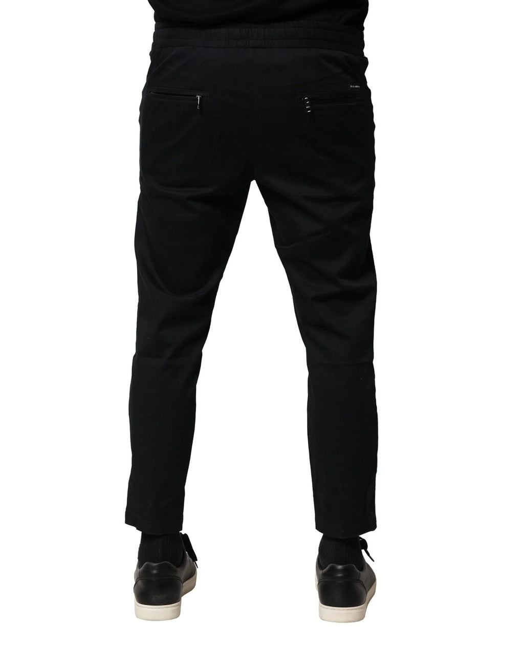 Dolce & Gabbana Black Cotton Mid Waist Jogger Pants - Zeiniez
