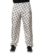 Dolce & Gabbana White Floral Silk Casual Lounge Pants - Zeiniez