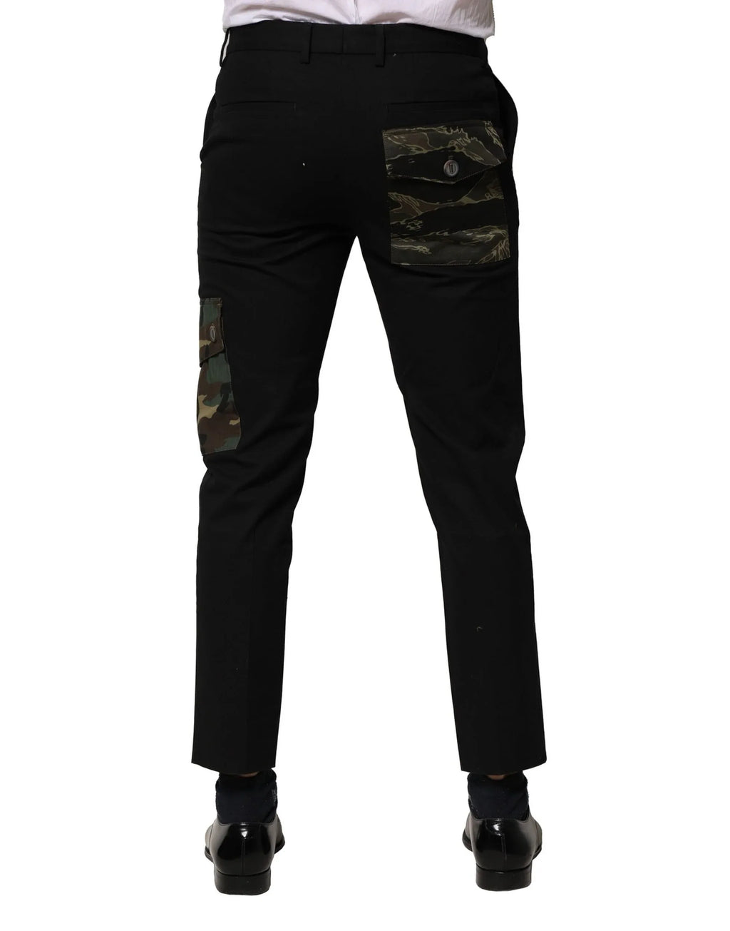 Dolce & Gabbana Black Cotton Cargo Dress Men Pants - Zeiniez