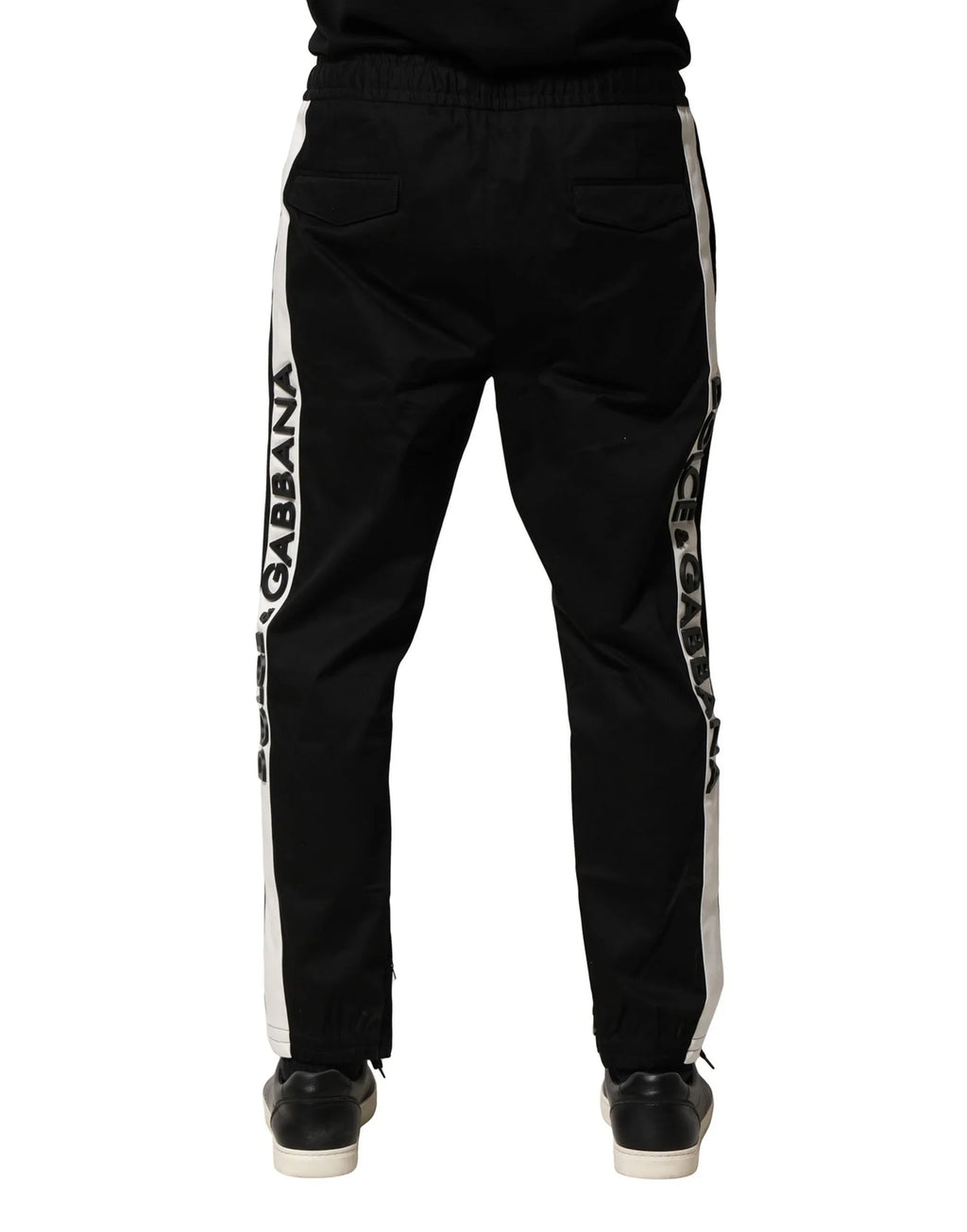 Dolce & Gabbana Black Cotton Mid Waist Jogger Pants - Zeiniez