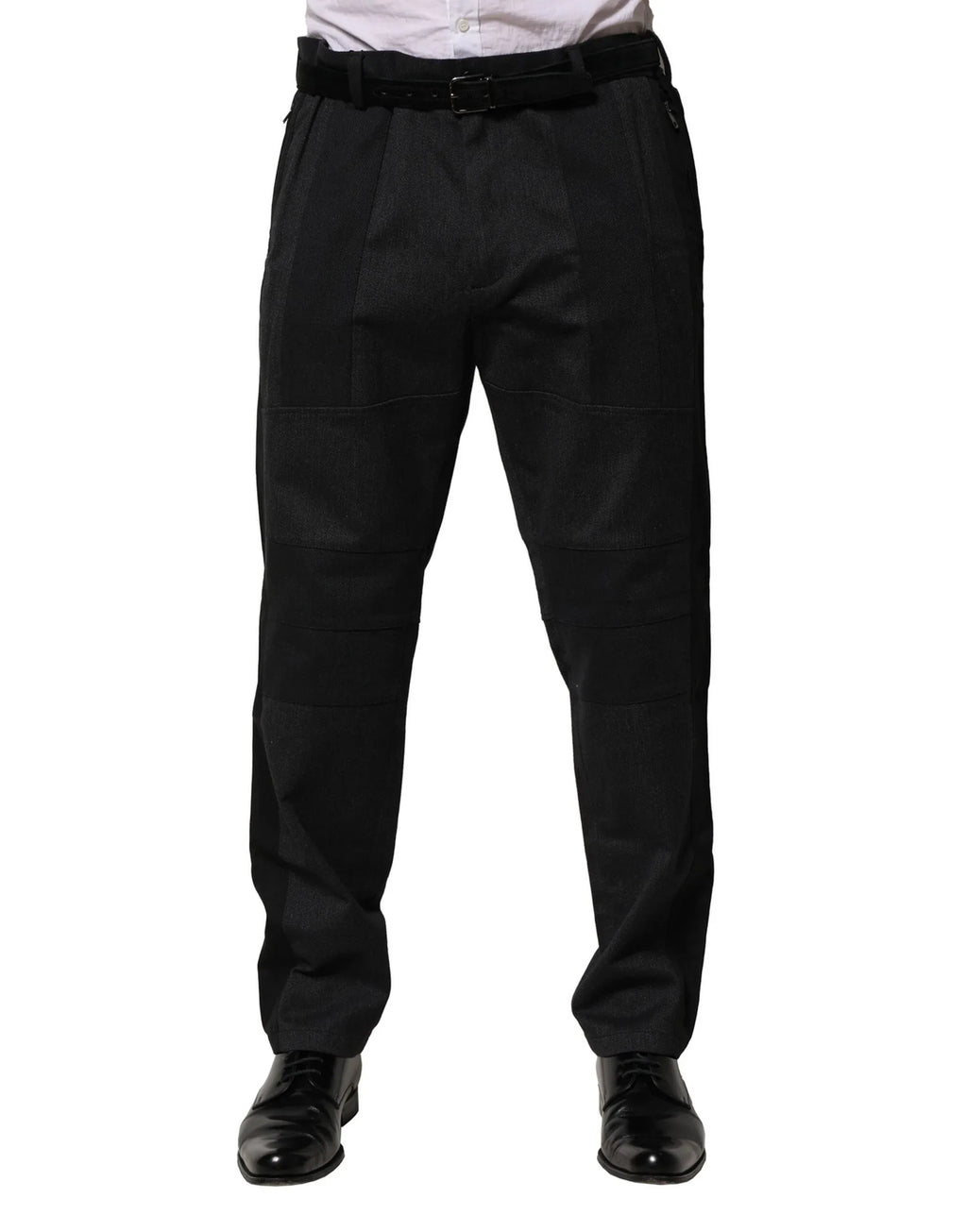 Dolce & Gabbana Black Cotton Dress Slim Formal Pants - Zeiniez