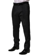 Dolce & Gabbana Black Cotton Dress Slim Formal Pants - Zeiniez