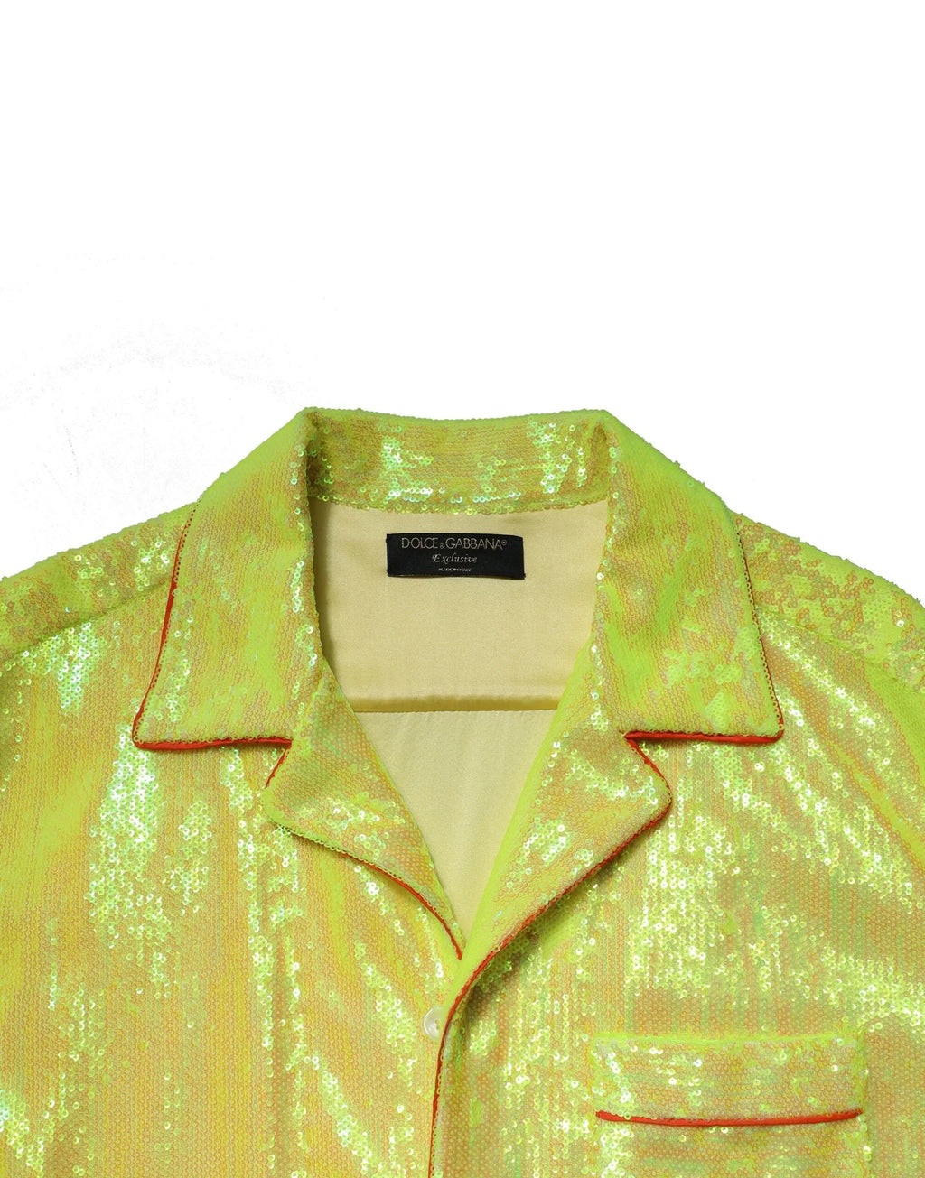 Dolce & Gabbana Yellow Sequin Polyester Lounge Casual Shirt - Zeiniez