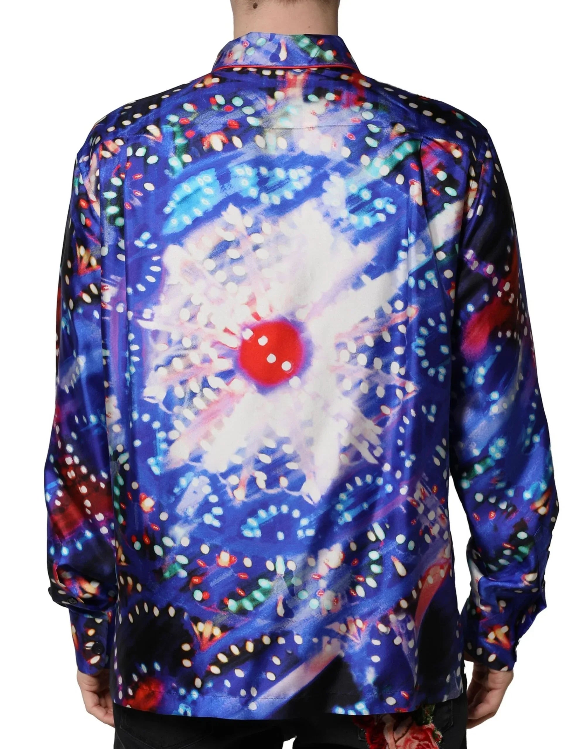 Dolce & Gabbana Multicolor Printed Silk Lounge Casual Shirt - Zeiniez