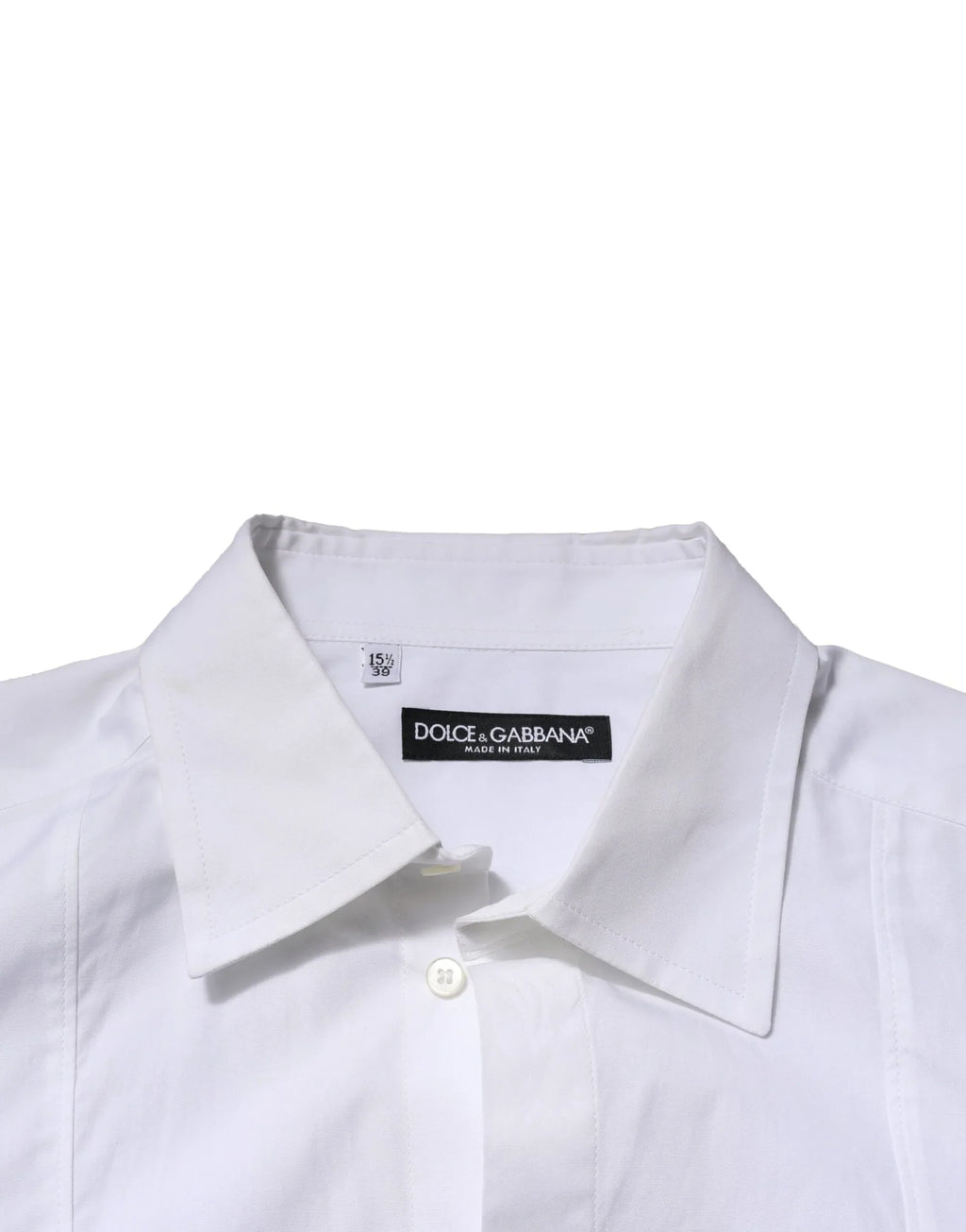 Dolce & Gabbana White Poplin Cotton Formal Men Dress Shirt - Zeiniez