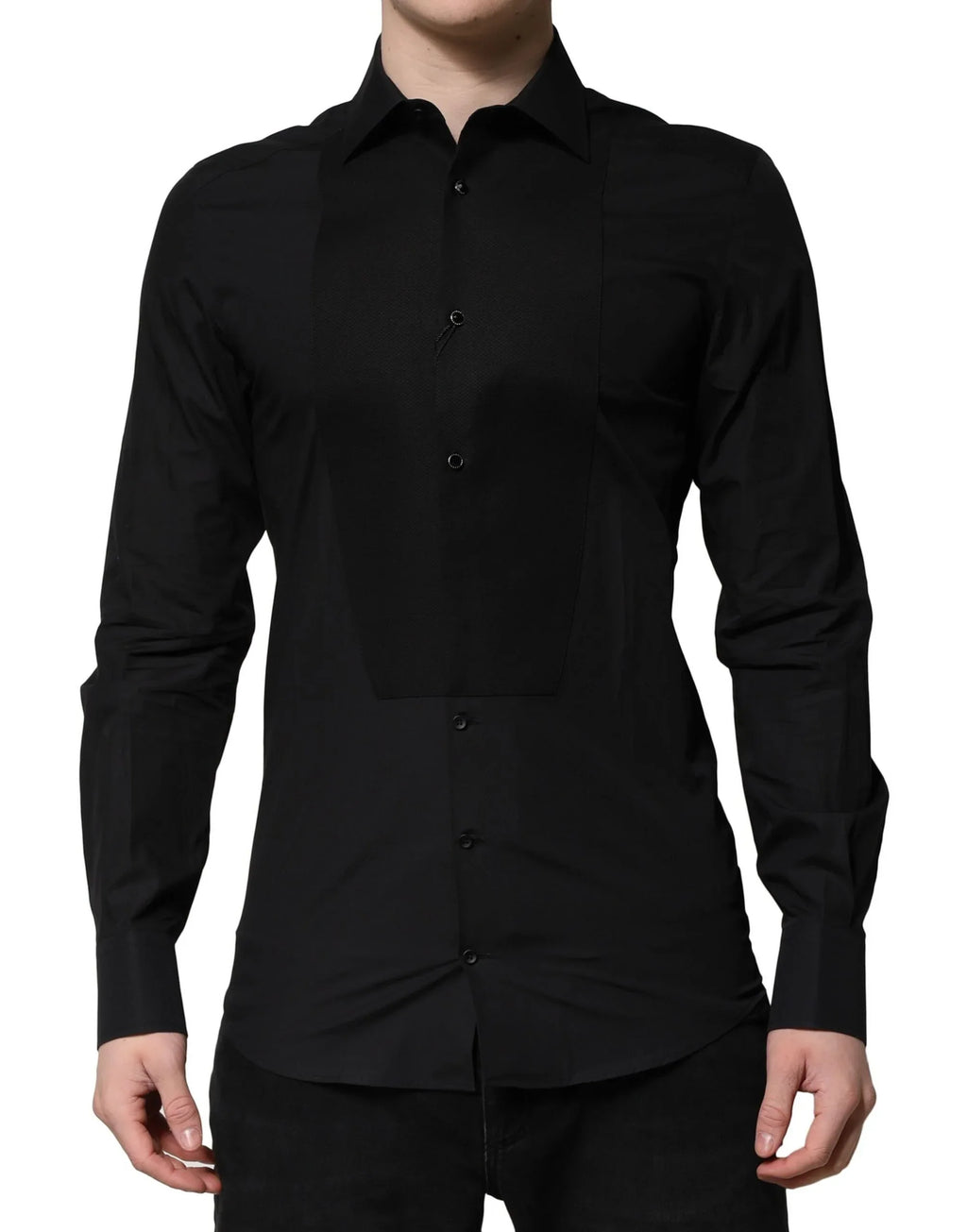 Dolce & Gabbana Black GOLD Long Sleeves Dress Formal Shirt - Zeiniez